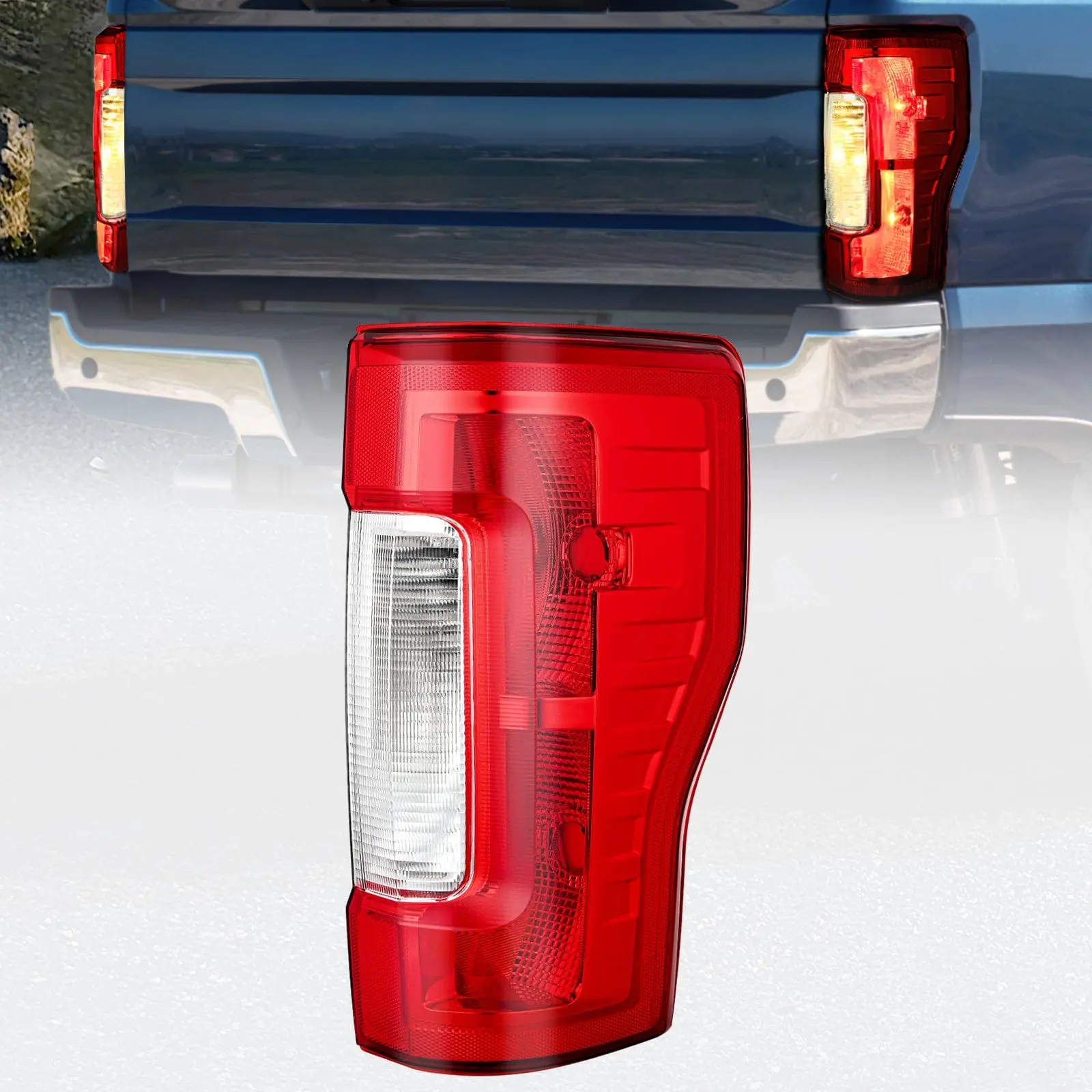 Nilight 2017 2018 2019 Ford F250 F350 Super Duty Rear Lamp Replacement Taillight Assembly OE Style Passenger Side Red Lens