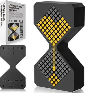【Time Management】 Gravity Sensing LED Hourglass Timer-Adjustable 1–30 Min Countdown, Digital Kitchen & Desk Decor Gift Electronic Electronic Timer Adjustable Sensory Function