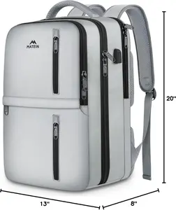 MATEIN Travel Backpack for Women, Extra Large 40L Carry on Backpack with USB Port & Shoe Compartment, Airplane Approved Travel Bag Fit 17" Laptop,