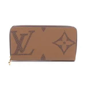 Pre-owned Louis Vuitton Canvas Small Leather Goods Zippy Wallet Monogram Giant Reverse Long Wallet