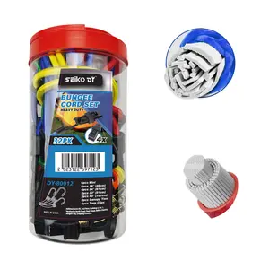 Camping Outdoor Thick Elastic Rope with Multifunctional Hiking Carabiner, Luggage Tie-Down Strap, and Tent Hook,Creative Braided Dopamine Paracord Lanyard with Hook