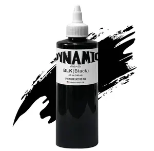 Professional Non-Fade Black Tattoo Ink, Safe Natural Pigment with Twist Cap, Long Lasting Tattoo Paint for Professional Tattoo Artists & Beginner Tattoo Hobbyists
