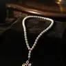 Men's Flame Tasbih Necklace - 26 in Casual Style Necklaces, Unisex Alloy Chain & Link with Zircon Beads, Subtle Sparkle Not Flashy, 0.33 lbs Spiritual Jewelry, Gifts for Him Daily Accessory