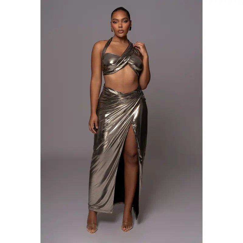 green emerald velvet dress MAKENA TWO-PIECE DRESS 2.0