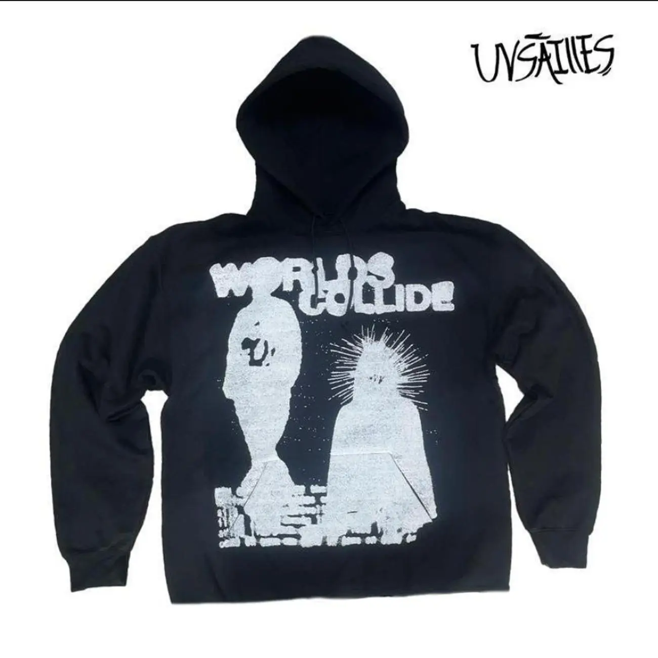 Uvsailles Worlds Collide Cropped Hoodie Menswear Sweaters Tshirt, Hoodie and Sweatshirt