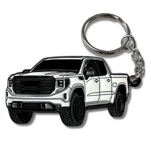 Sierra Metal Keychain compatible with GMC Sierra 1500 Accessories AT4 Denali 2025 2024 2023 2022 Fob Key Chain Truck Gift Unique Ideas for Truck Lovers