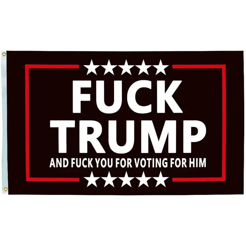 Tapestry Fuck Trump Flag Anti Trump and Fuck You for Voting for Him Flags  Feet Indoor Outdoor Banner Decor Light Peach
