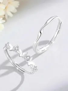 Butterfly Couple Rings, Unisex Sweet Butterfly Index Finger Ring, Fashion Simple Mobius Band, Perfect for Daily Wear, Couples Jewelry