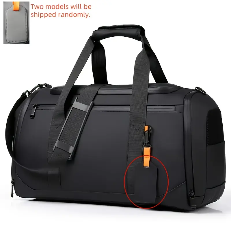 Synthetic Portable Travel Bag for Adults, Foldable Hand Carry Luggage Duffle with Shoe Compartment for Gym & Sports, Can Be Hung On Trolley, Convenient, High-Capacity, Multi-Compartment, No Wheels