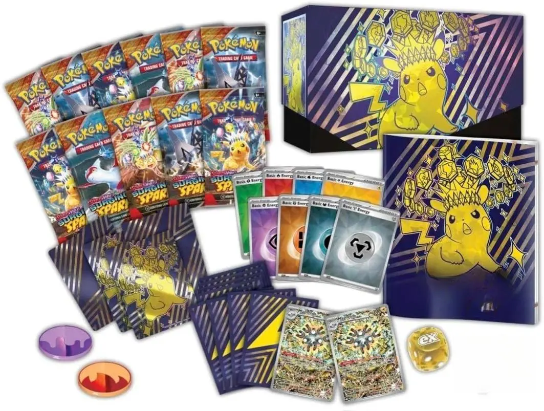 Pokemon Center Exclusive ETB: Surging Sparks Elite Trainer Box with 11 Boosters Packs, ACE SPEC Cards, 65 Cards, and Organizing Dividers tcg - TikTok Shop Pokemon Center Exclusive ETB: Surging Sparks Elite Trainer Box with 11 Boosters Packs, ACE SPEC Cards, 65 Cards, and Organizing Dividers tcg - TikTok Shop