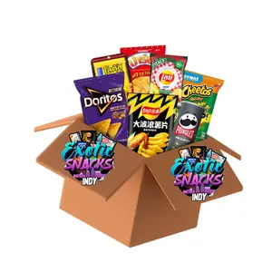Exotic Snacks Indy – 8lb international Snack Box with Asian & European Treats + Drinks Multipack