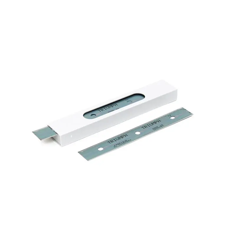 Triumph 6in/15cm 0.20mm Carbon Steel Blades-25 Pack Grey Box High-Quality Danish Precision Made Ultra-Sharp Double-Edged for 2x Value Safe Dispenser