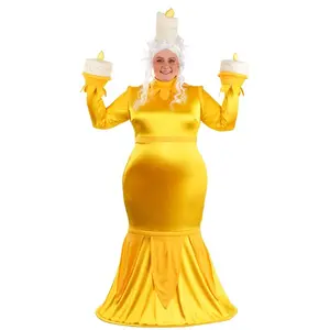 Plus Size Beauty and the Beast Lumiere Costume for Women (© Disney)
