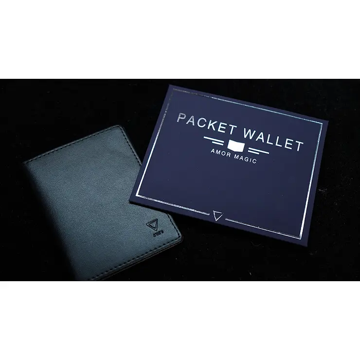 AMOR Magic Packet Wallet - High-Quality Artificial Leather, Durable Design with Pocket & Window Features for Card Tricks
