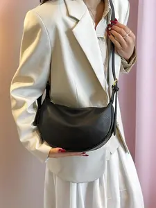 Korean Style Large Capacity Dumpling Bag for Women, Winter New Fashion Vintage Soft Leather Underarm Bag, Casual Crossbody Shoulder Bag, Hobo Crossbody Bags