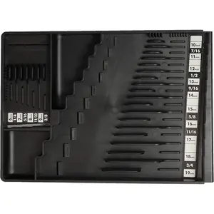 WRENCH ORGANIZER (BLACK) | Space Saving 28- Tray | Fits in   Box Drawers | Professional Quality  Organizer |
