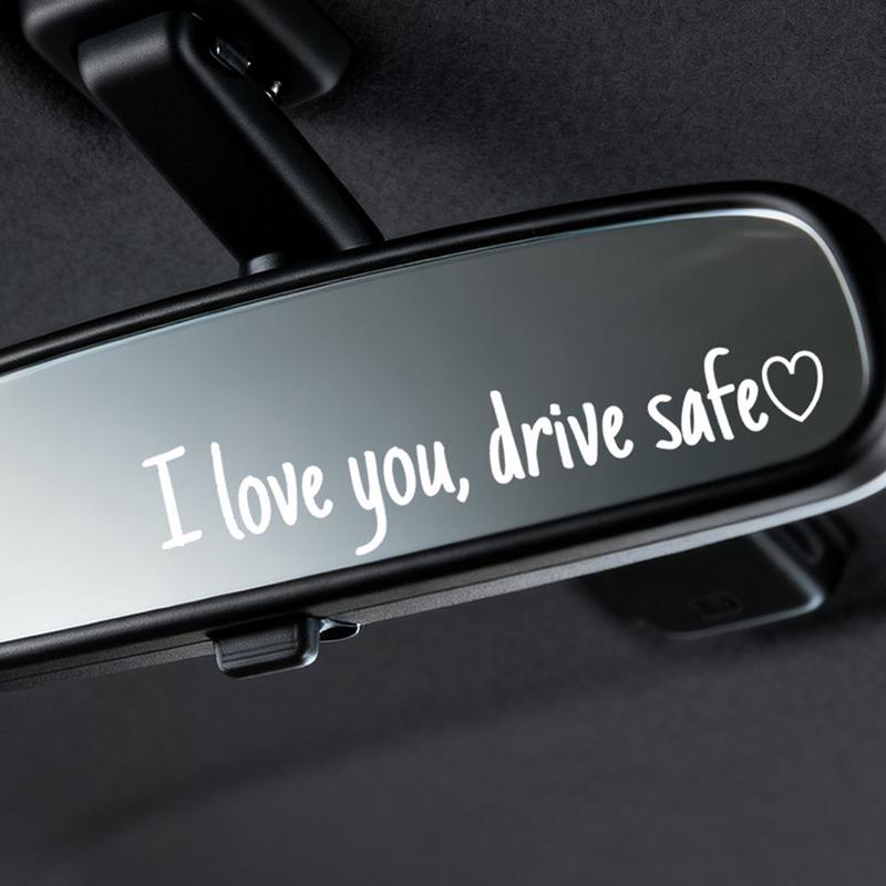 I Love You Drive Safe Rearview Mirror Decals 12pcs Waterproof Car Stickers Decorative for Cars Trucks Laptops Car Accessories Body Decals