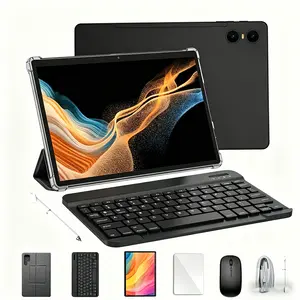 Tablet 2026 Android 16 Tablet with Gemini AI 3.1, 11 Inch FHD Display, 24GB RAM 128GB ROM/2TB TF, T7250 CPU + 13MP Camera, 8000mAh, Widevine L1, Tablet with Keyboard, Mouse, Gray, for Work and Study
