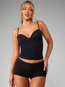 MISSGUIDED Bustier Corset Tank With Sweetheart Neckline