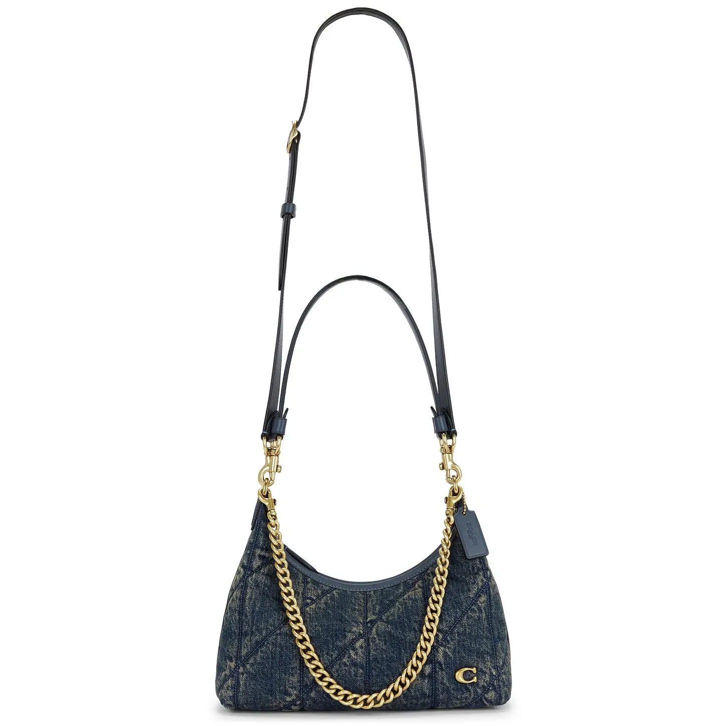 バッグ COACH HalfMoon Accessory Pouch Hobo Coach Small Jonie 22 Half-Moon Leather Shoulder Bag - Neutrals