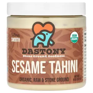 Dastony Organic Sesame Tahini, Ultra Smooth, 8 oz (227 g)