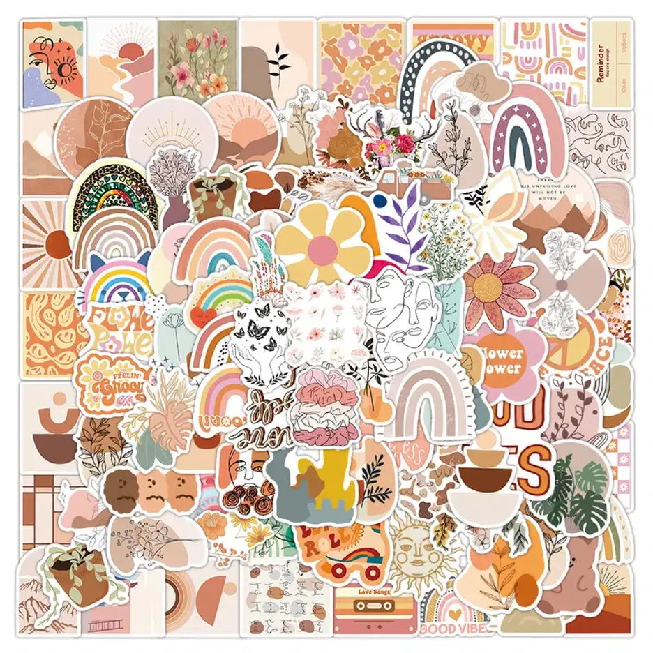 Mixed Bohemian Sticker Pack | 20 Boho Stickers | Boho Sticker Collection | Bohemia Minimalist | Boho Abstract | Boho Themed Stickers