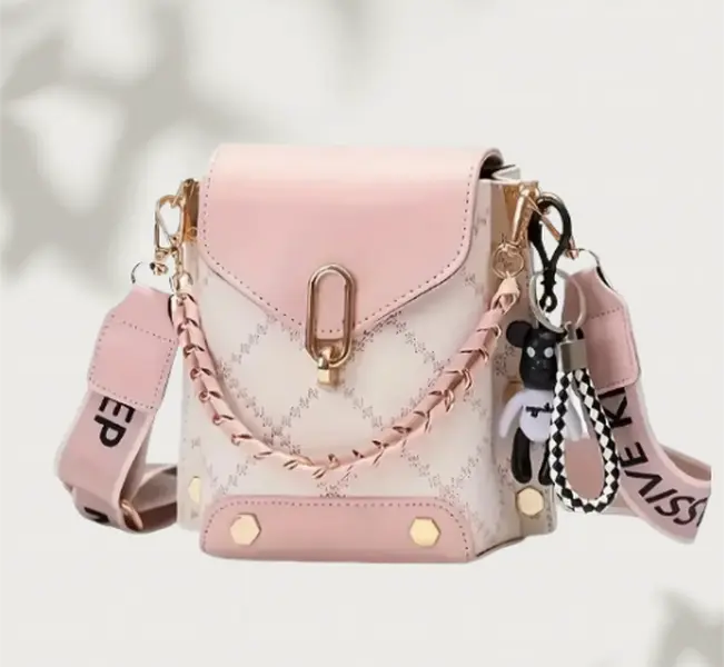 Stylish Mini Plaid Crossbody Bag, Flap Closure, Chain Decor, Classic Design - Perfect For Daily Use, Travel, And Work - Adjustable Wide Shoulder Strap