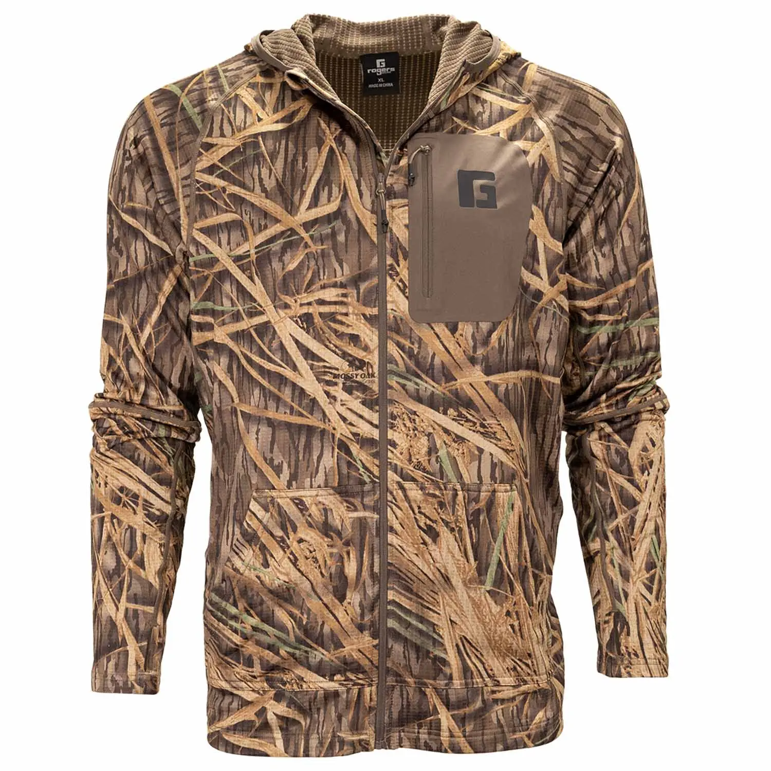 Rogers Sporting Goods Men's Heavy Grid Full Zip Hoodie Jacket Rogers Sporting Goods Men's Heavy Grid Full Zip Hoodie Jacket