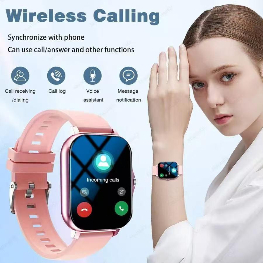 MixtataDi Smart Watch,Multifunctional Sports Smartwatch, Wireless Calls/Wireless Music, Message Notification,Customizable Watch Faces, Multiple Sports Modes, Compatible With Android,Unisexo