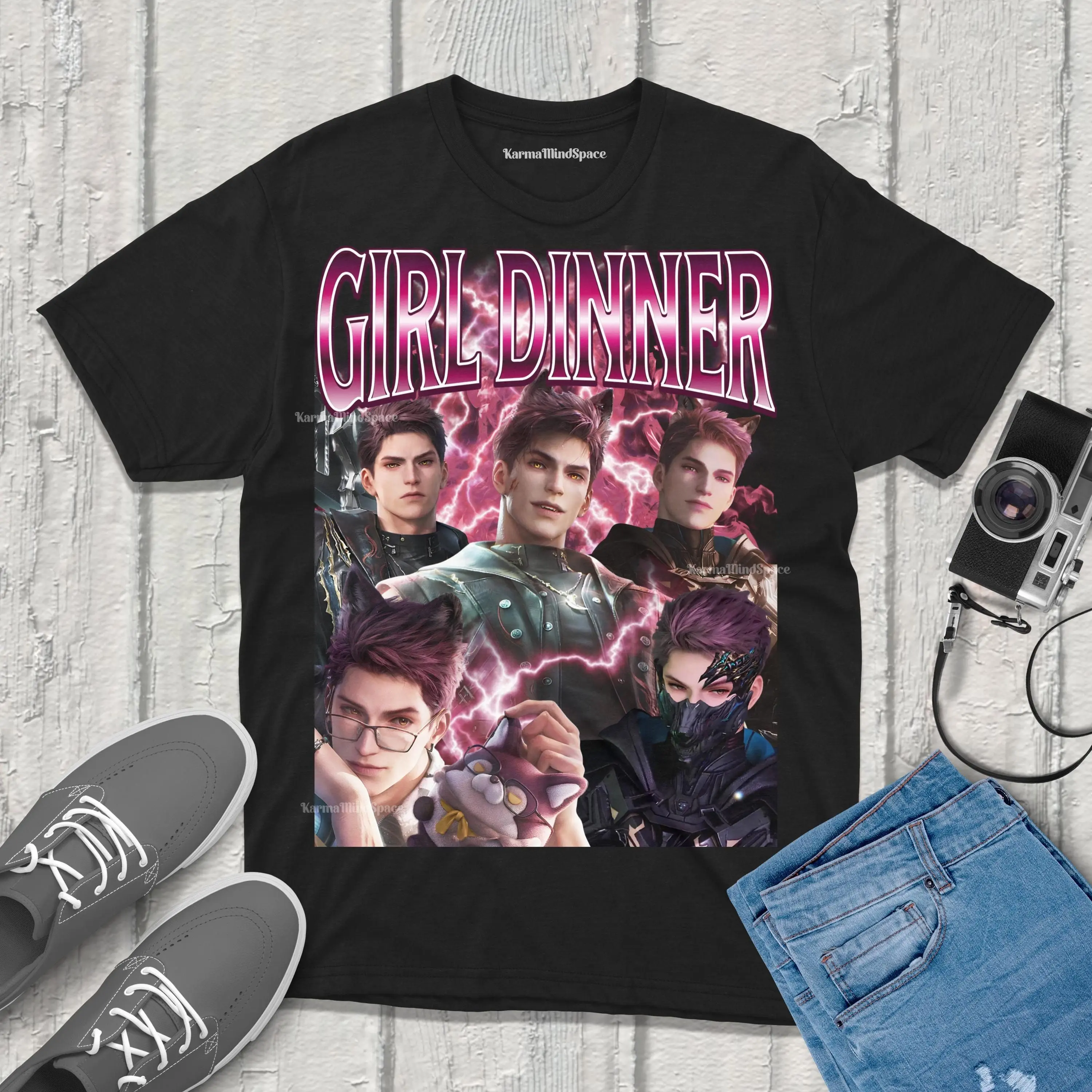 Valko Love and Deepspace Fan Game T-Shirt, Retro 90s Bootleg Fan 3D Game Merch Shirt, Sylus Xavier Zayne Rafayel Caleb Tee