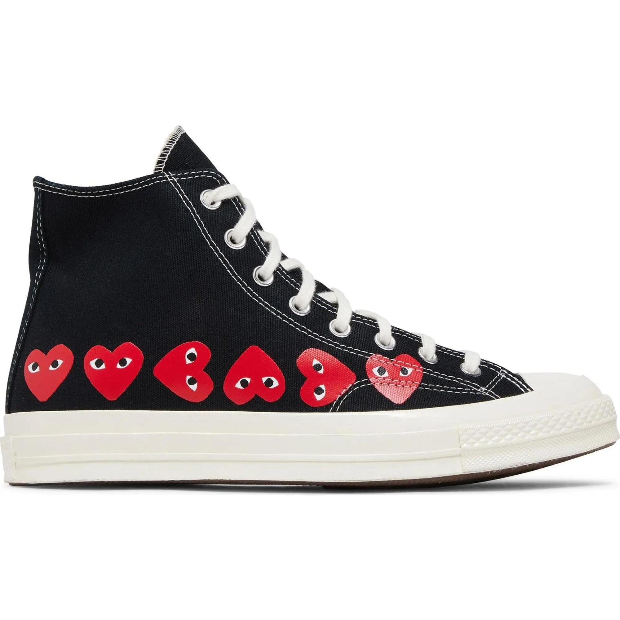 [A08147C] Mens Converse Chuck Taylor All Star 70 Hi 'Comme des Garcons PLAY Multi-Heart Black'