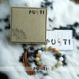 PUTI Handmade Bodhi Bracelets with Natural Colorful Beads are Suitable for Matching Clothing, Decoration and Stress Relief {PT09}