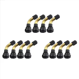 12Pcs Tyre Valves Stem Right Angle Snap-in Rubber 90 Degree Brass for Electric Scooter and Xiaomi M365 Electric Scooter