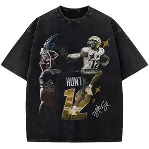 Traviis Hunter Unisex Heavy Cotton Tee Classic Fit Shirt 100% Cotton Medium Weight 5.3 oz/yd² True to Size Fit Women's Wear Check Garments Hoodie Oversized
