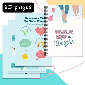 Walk off the Weight Journal, Walking Weight Loss Planner, Body Weight Tracking Management Coil Notebook, Fitness Log Book
