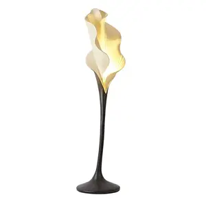 Italian Luxury Floor Lamp, Soft Warm Yellow Light, Minimalist Elegant Design for Cozy Bedroom & Living Room Decor
