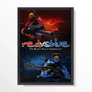 Red vs. Blue Poster Premium Wall Art Poster Unframed HD Print Home Office Decor Unique Trendy Gift