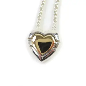 Pre-owned Tiffany & Co. Sterling Silver 925 (Ag925) Small Leather Goods Tiffany&Co. Heart Puzzle 925 Necklace