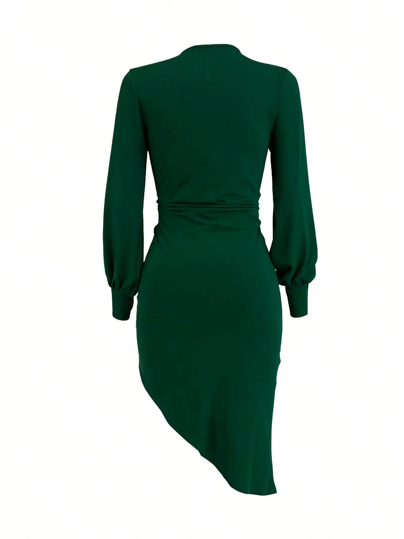 Dark Green Mini Dress: Elegant Ruched Bodycon for Parties & Dates - TikTok  Shop