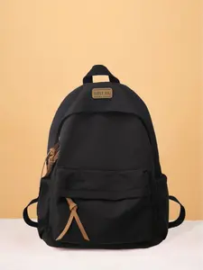Portable, waterproof business casual letter patch decorative functional backpack, very suitable for outdoor, travel, back to school, white-collar, office, commuting, school, large capacity, laptop compartment, men's and women's backpack