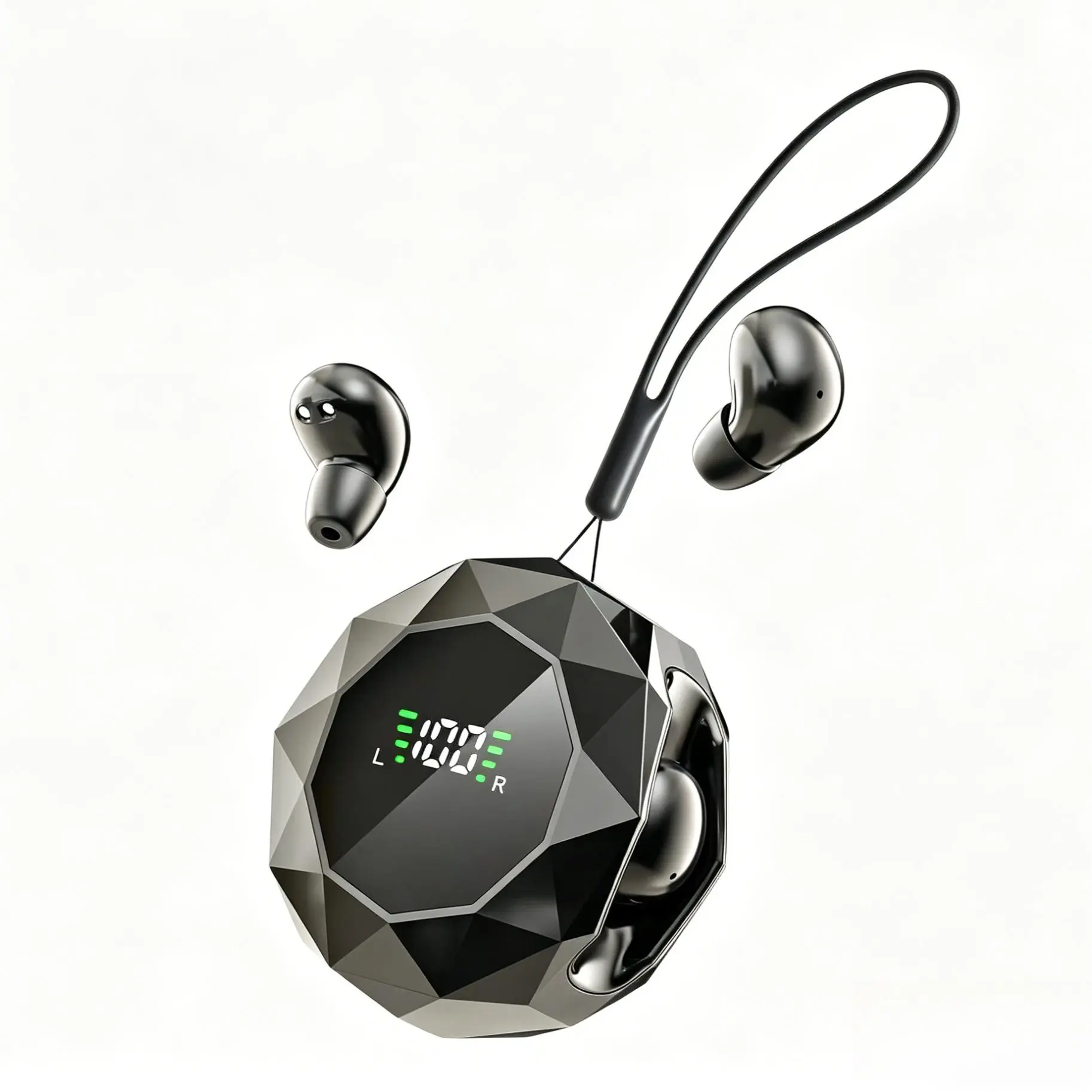 Invisible Earbuds, Mini Sleep Headphones for Side Sleepers with Anti-Loss Lanyard, Smallest Wireless Earphones for Small Ear Canals, Noise Cancelling Bluetooth 6.0 Discreet Hidden Earbuds for Work & Travel