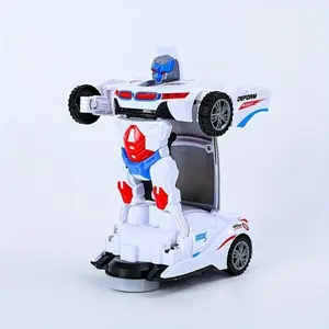 Transforming robot car toy, 1 pack, automatic universal obstacle-avoidance car toy with lights and music, birthday gift #FeaturedRecommendation, gift for boys and men