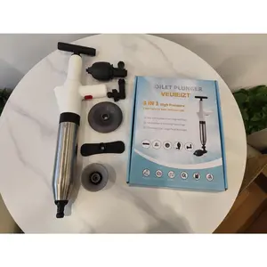 Plunger, Drain Clog Remover, High-Pressure Air Drain with Real-Time Barometer Drain Snake Sink Plunger Plumbing Tools, Plungers for, Sink,, Clogged