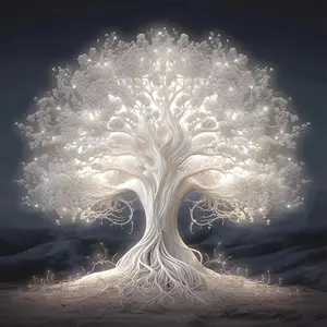 Luminous Tree Design DIY Diamond Arts Colorful Painting Kit without Frame, DIY 5D Diamond Arts Colorful Painting Kit, Wall Art Decor for Home, Diamond Painting Kits