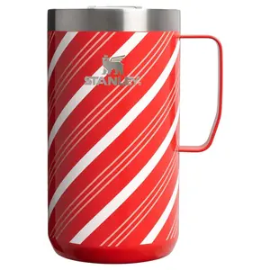 Stanley 24 oz Stainless Steel Everyday Mug Candy Cane Twist Stanley 24 oz Stainless Steel Everyday Mug Candy Cane Twist