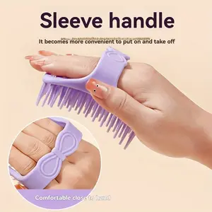 1-Piece Scalp Massage Shampoo Tool, Soft-Teeth & Hollow Tips Dual-Use Hair Care Accessory for Wet-Dry Detangling, Home & Salon Use with Deep Cleaning Function