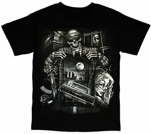 Vato Loco Low Rider Cholo Skelton Mens T-Shirt