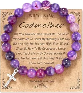 Godmother Godfather Gifts Cross Bracelet for Godparents/Godmother Godfather Proposal