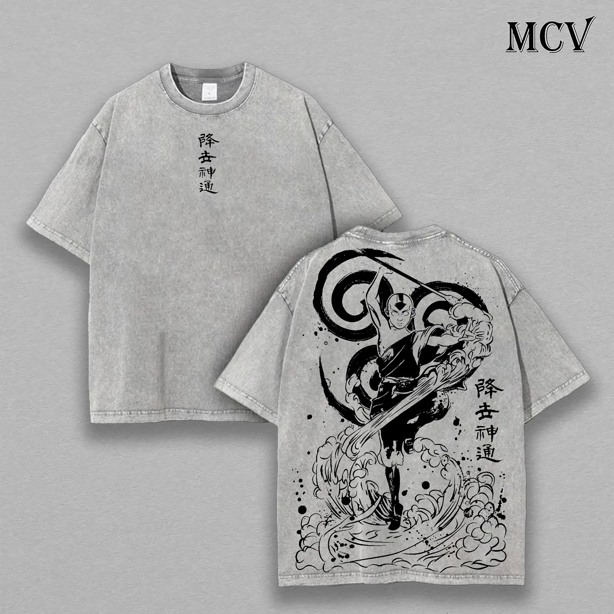Aang Shirt, Avatar the Last Airbender Shirt, Animated Shirt, graphic Tee, Y2k, Unisex Oversize Anime Manga Acid Washed, Gift For Men Women Womenswear Menswear Top Streetwear