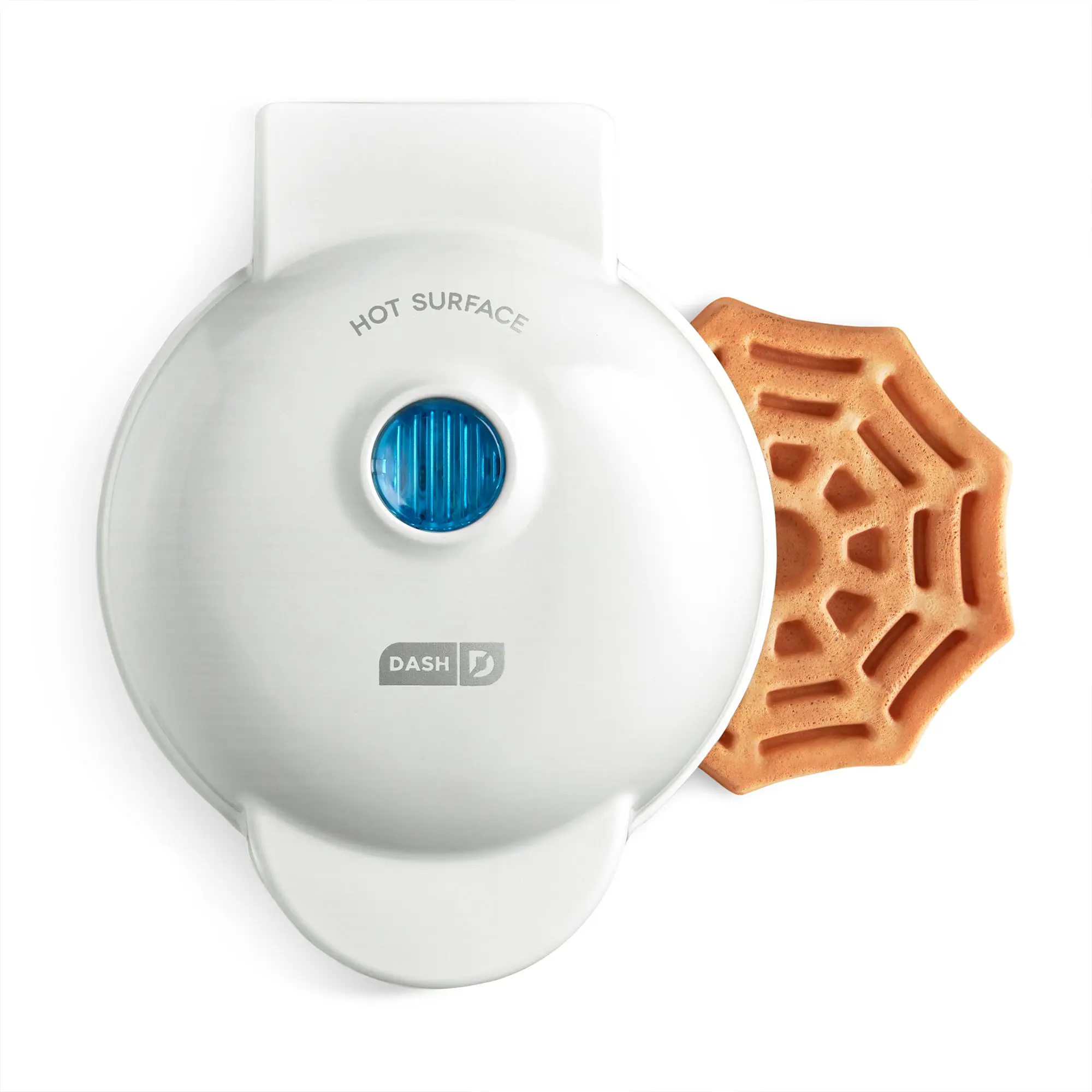 Dash Spiderweb Novelty Mini Waffle Maker & Iron (dmww001sw) - 350W Corded Device, Dual Surfaces, Non-Stick Coating, Heats Up Quickly, Space-Saving Compact Size, Easy Cleanup, Ideal for Halloween Treats, US-Based Customer Support
